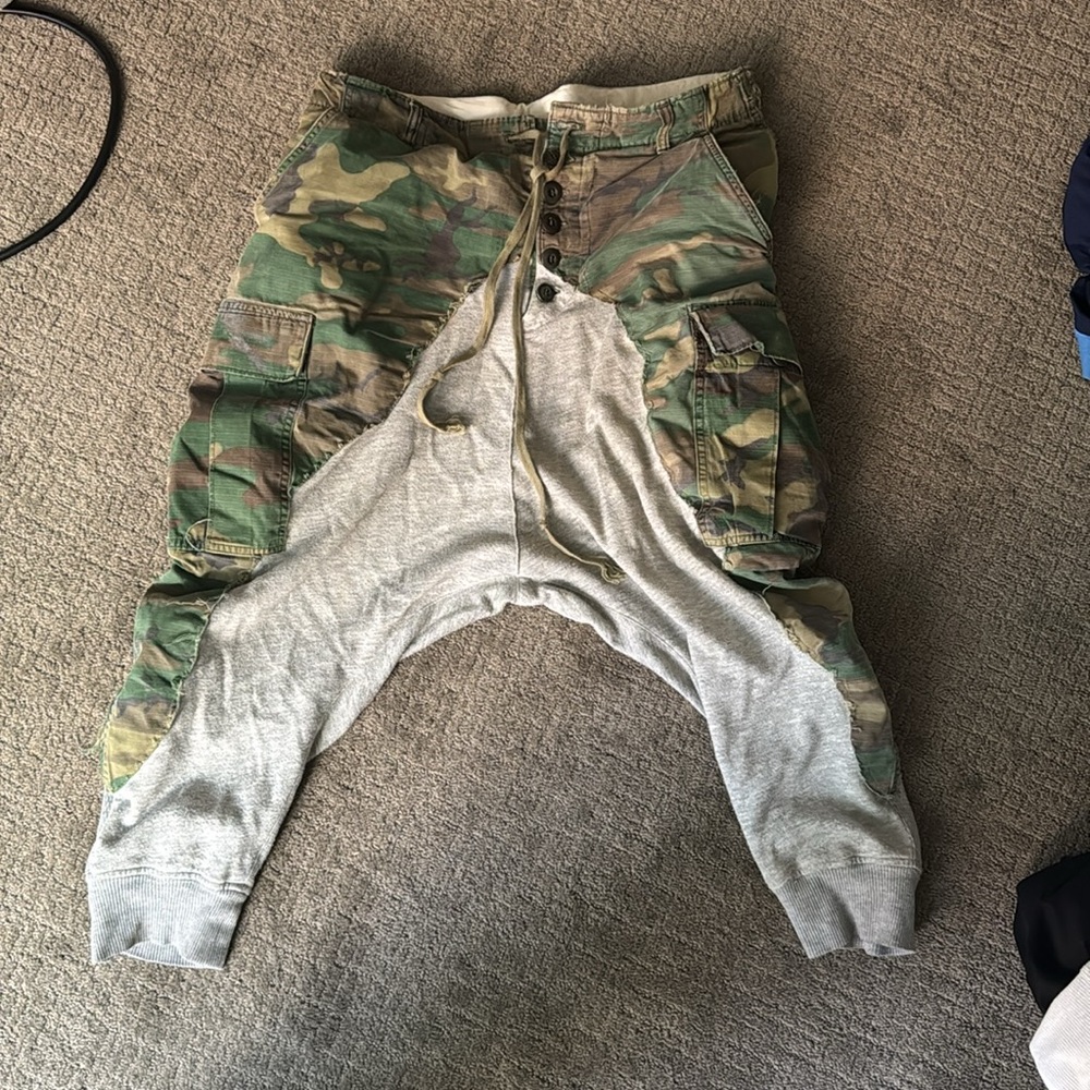 Greg Lauren camo sweat pants, Luxury LA brand size 3